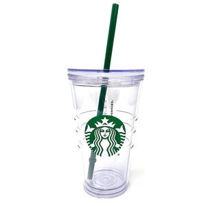 STARBUCKS COLD CUP TUMBLER TRAVELER WITH LOGO 16 OUNCE